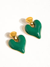 Load image into Gallery viewer, Red Heart Earrings
