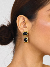 Load image into Gallery viewer, Black + Gold Earrings
