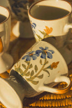 Load image into Gallery viewer, French Floral Footed Coffee Cup Set
