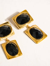 Load image into Gallery viewer, Black + Gold Earrings
