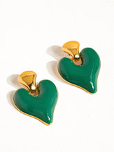 Load image into Gallery viewer, Red Heart Earrings
