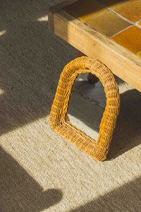 French Rattan Mirror