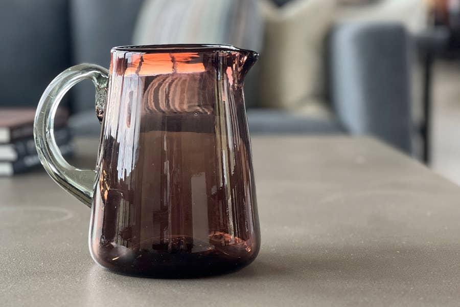 Tamarind Handblown Glass Pitcher