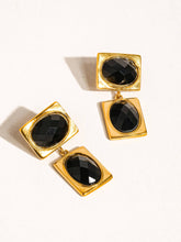 Load image into Gallery viewer, Black + Gold Earrings
