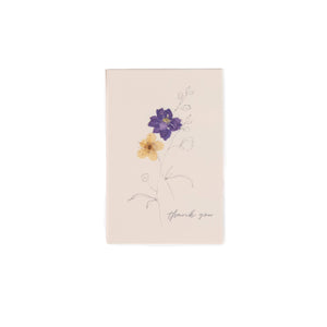 Thank You Blue Larkspur Floral Card
