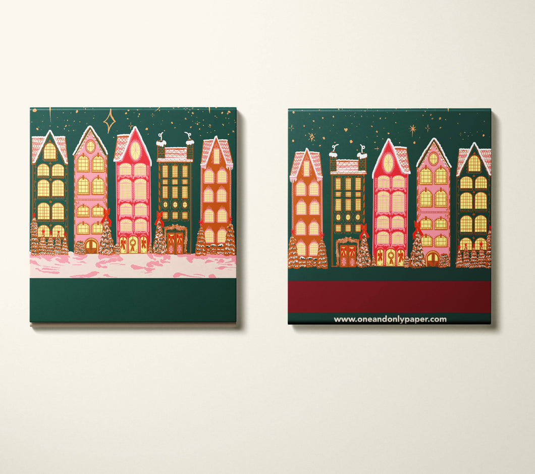 Wintry Village Matchbook