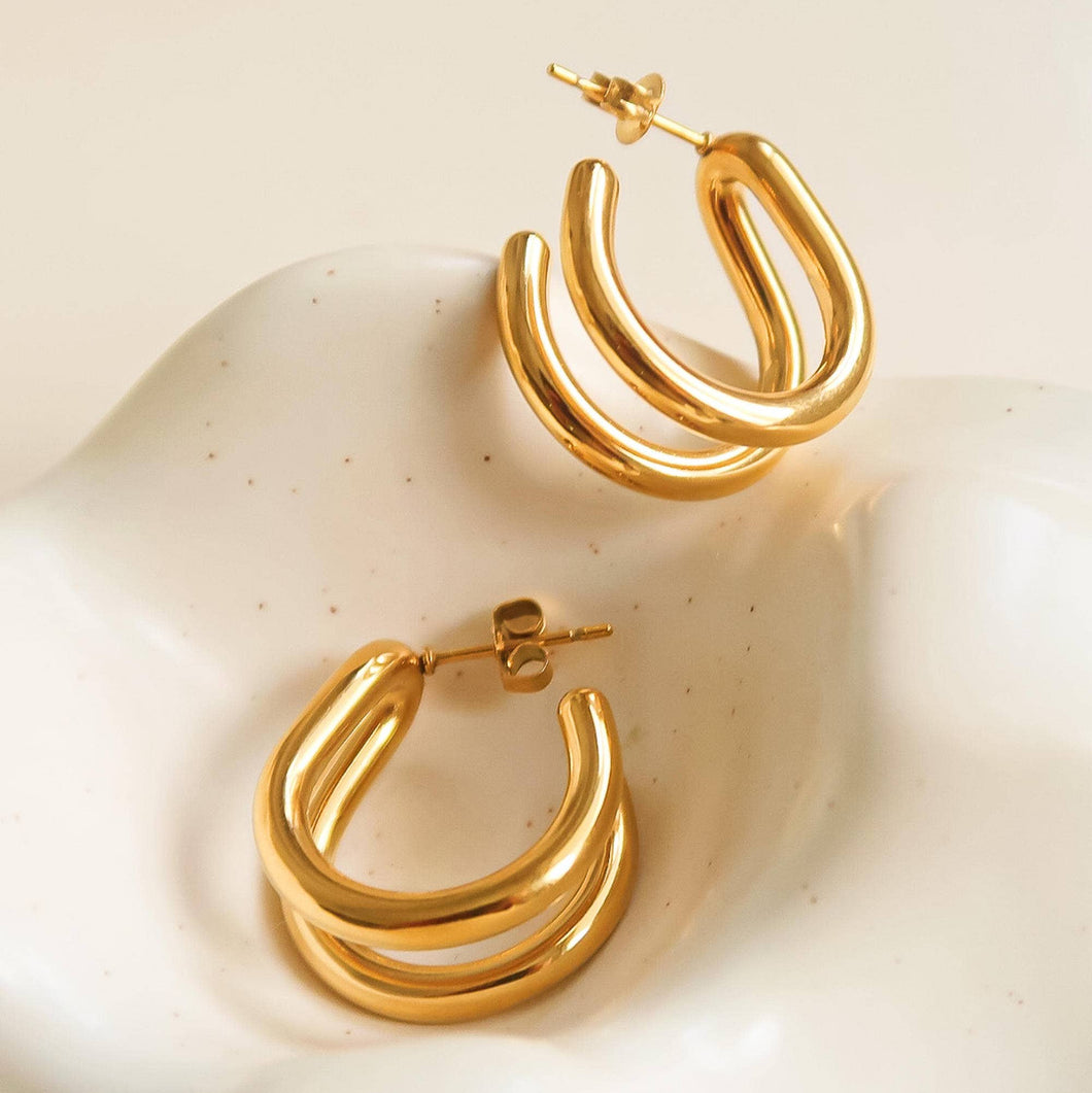 Lucy Double Hoop Earrings