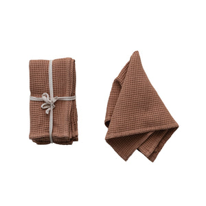 Terracotta Waffle Napkin Set