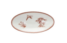 Load image into Gallery viewer, Oval Stoneware Plate with Birds + Florals
