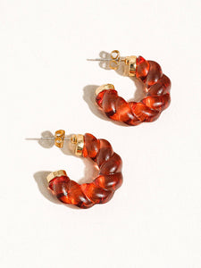 Ruby Braided Earring