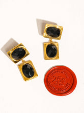 Load image into Gallery viewer, Black + Gold Earrings
