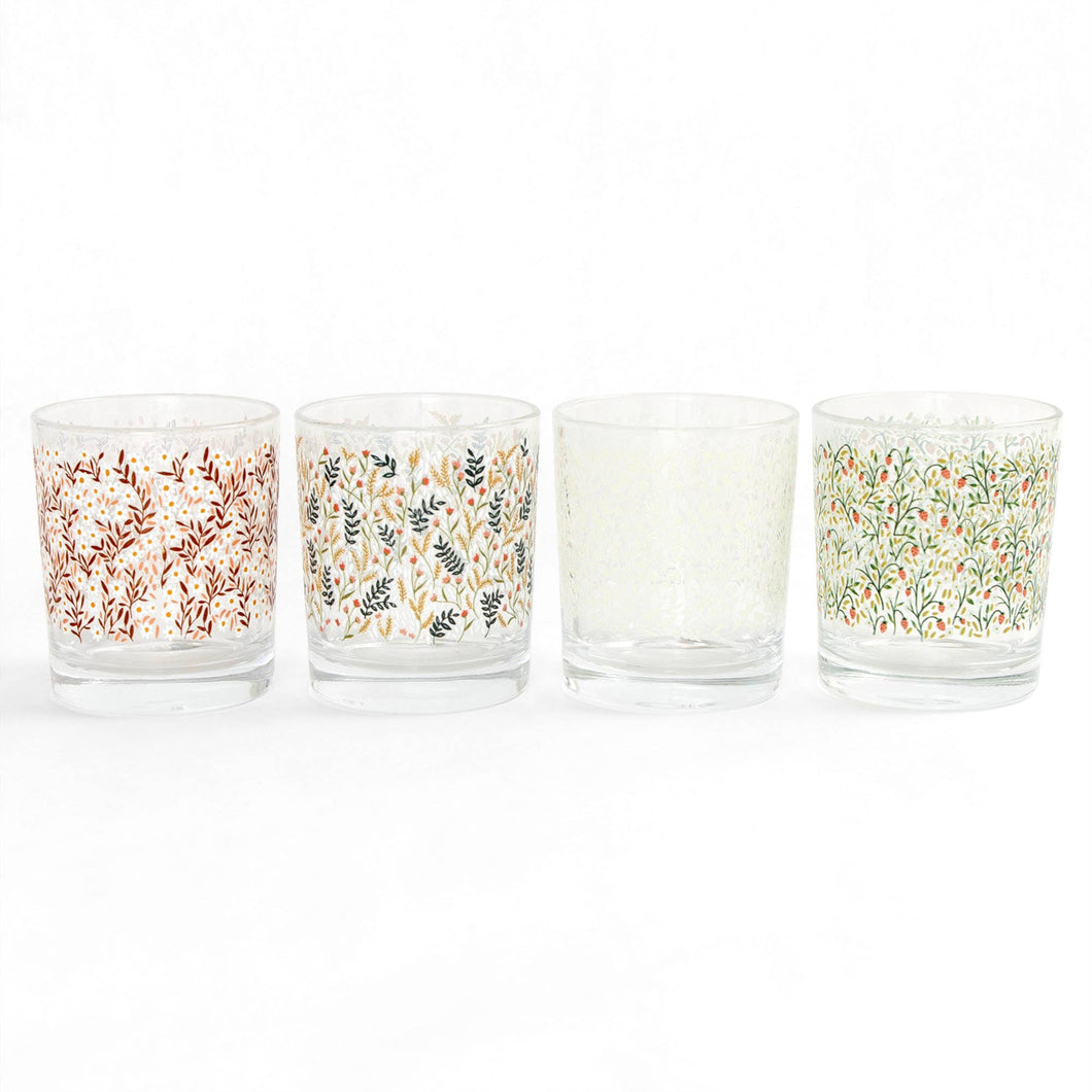 Floral Juice Glass Set