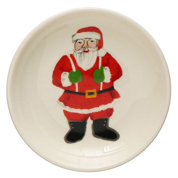 Stoneware Holiday Appetizer Plates